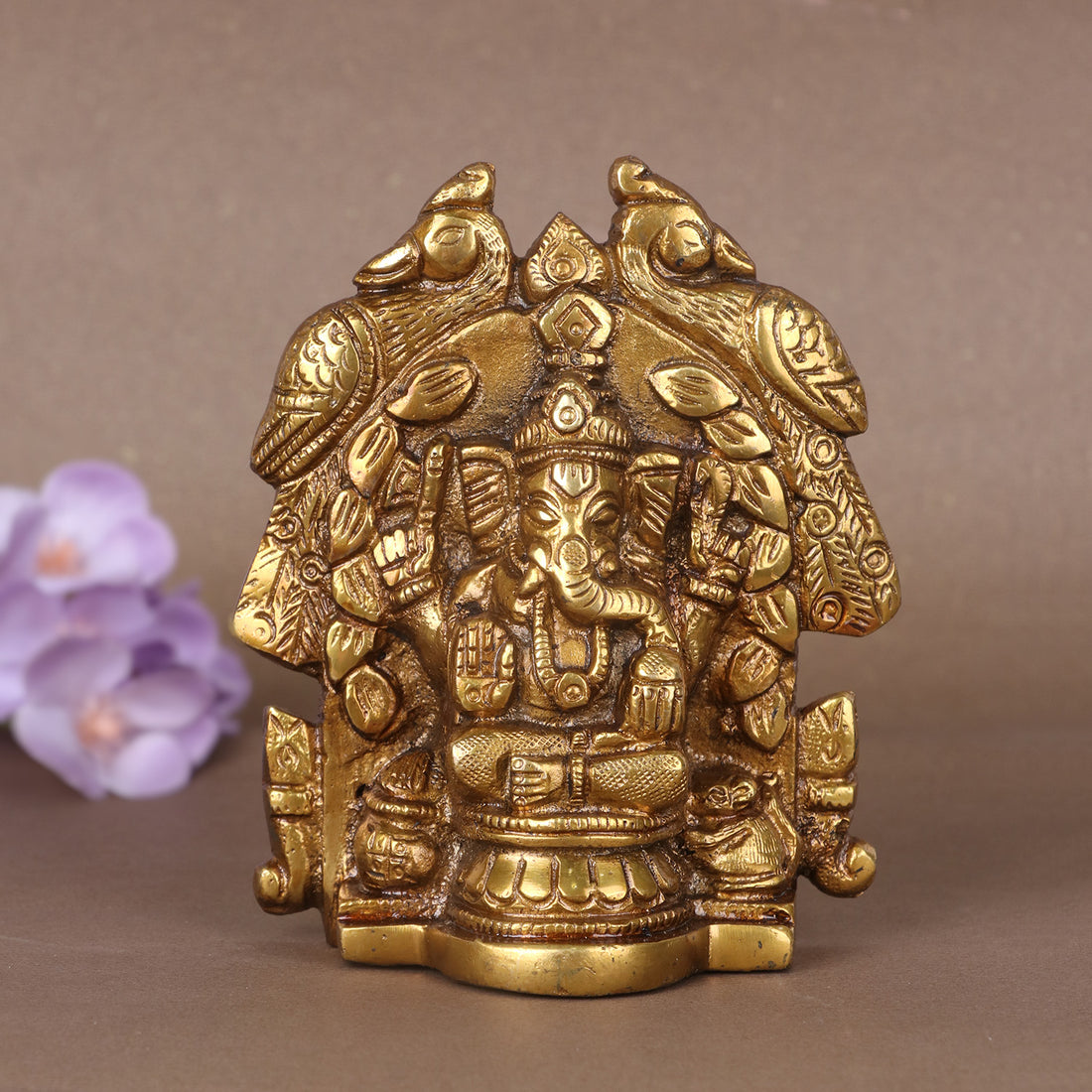 4.5 Inch Brass Ganesh Idol