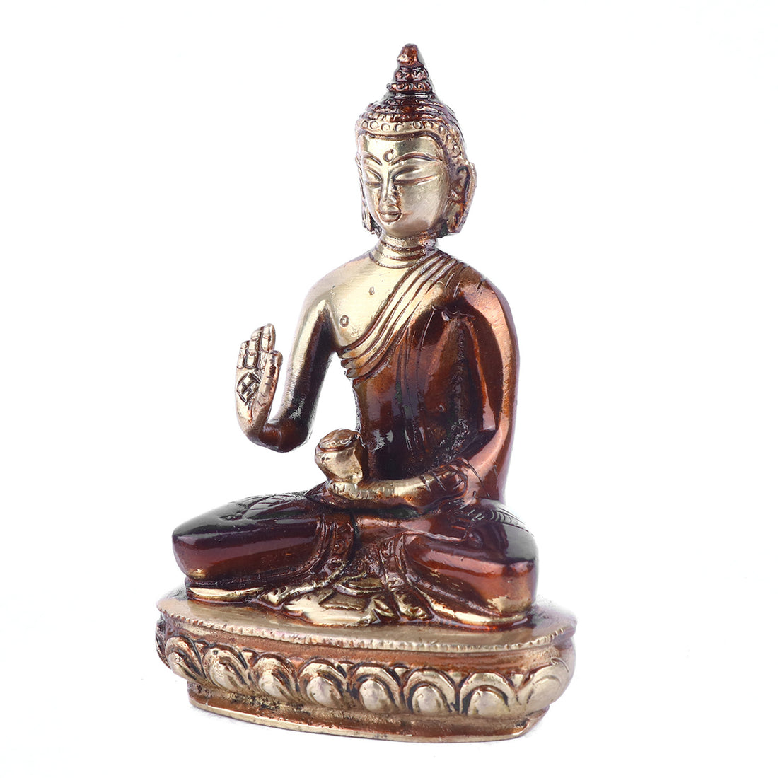 2.3 Inch Delicate Brass Buddha Idol