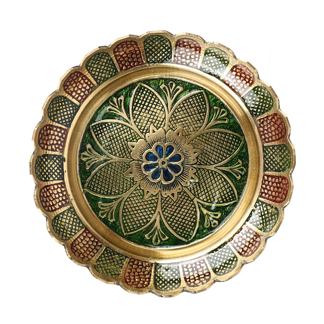 Brass Colored Turtle with Nakashi Plate/Tray (Medium)
