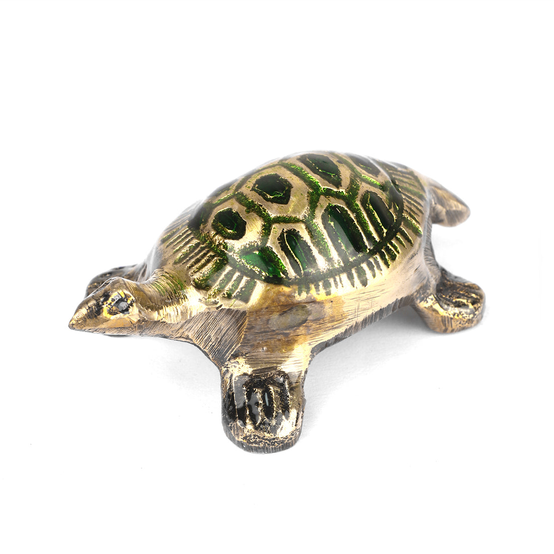 Brass Colored Turtle with Nakashi Plate/Tray (Large)