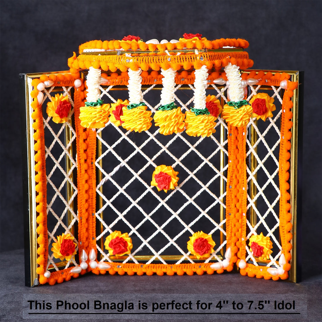 Traditional Handcrafted Deity Idol Background Phool Bangla