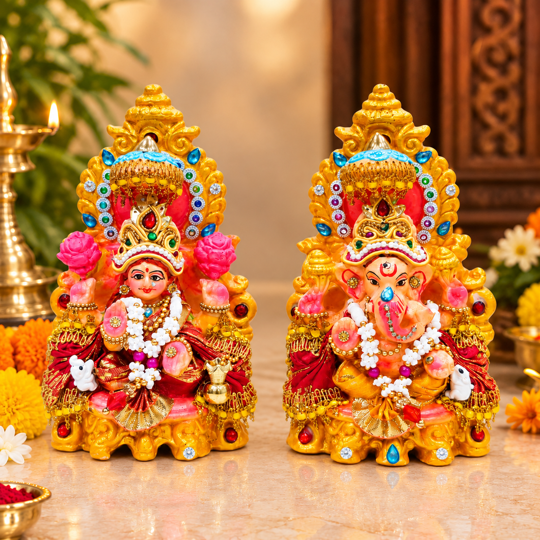 Laxmi Ganesh Clay Idols | India’s Largest Pooja Accessories Brand – www.satvikstore.in