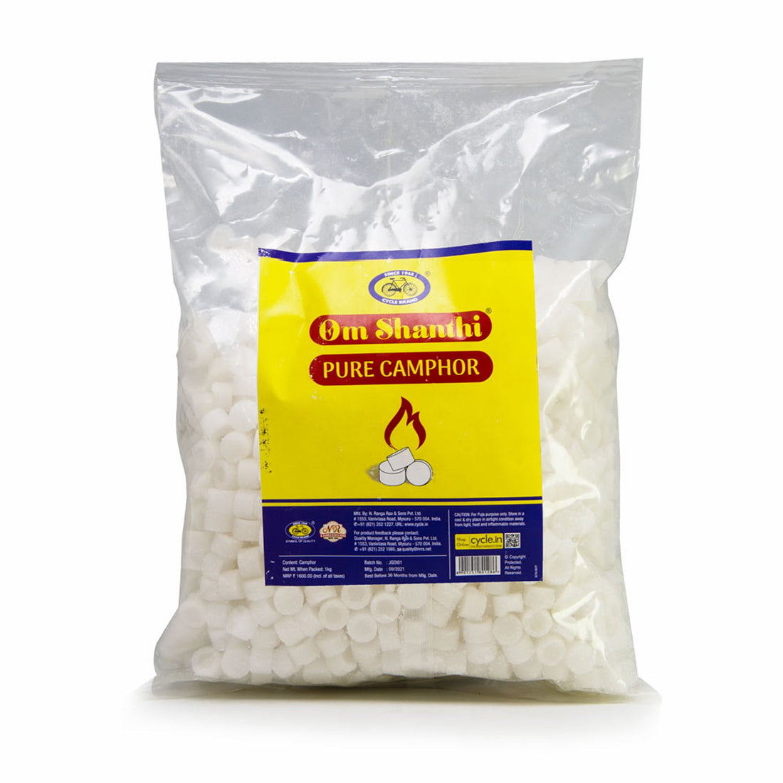 Om Shanthi Karpooram Tablets- 1Kg