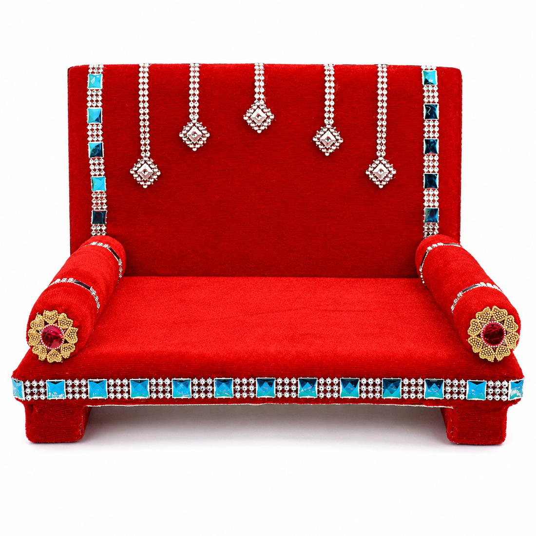 Serenading Laddu Gopal: Velvet Singhasan Large