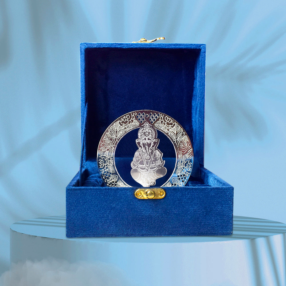Silver Ganesh Tea Light Candle Holder | India’s Largest Brass Idols Brand - www.satvikstore.in