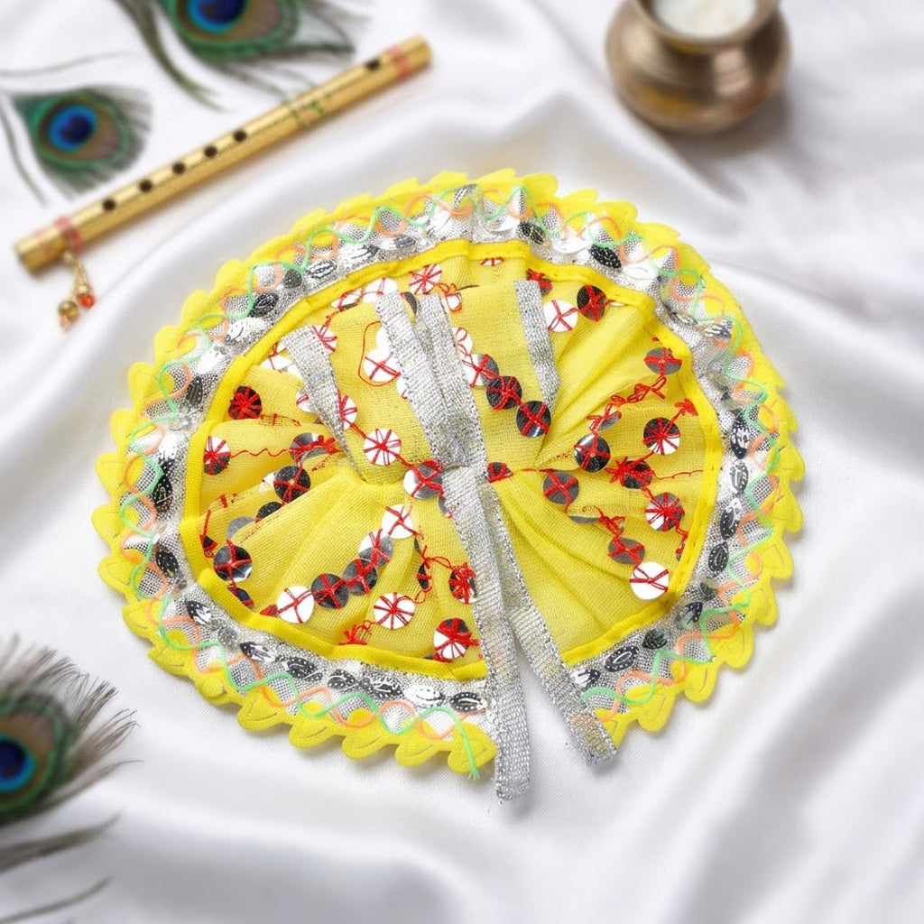 Silver Lace Dress for Laddu Gopal | India’s Largest Pooja Accessories Brand – www.satvikstore.in