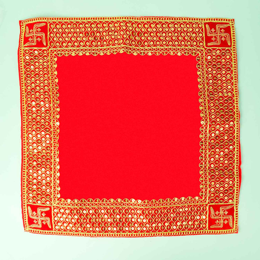 Swastik Design Velvet Aasan | India’s Largest Pooja Accessories Brand - www.satvikstore.in