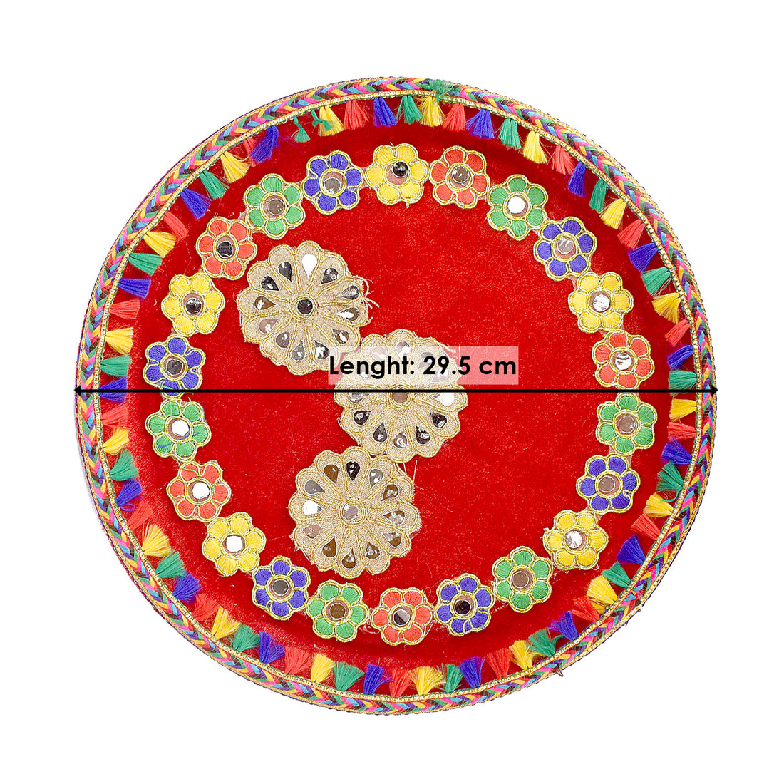 Karwa Chauth Handmade Floral Thali Set - 3pc