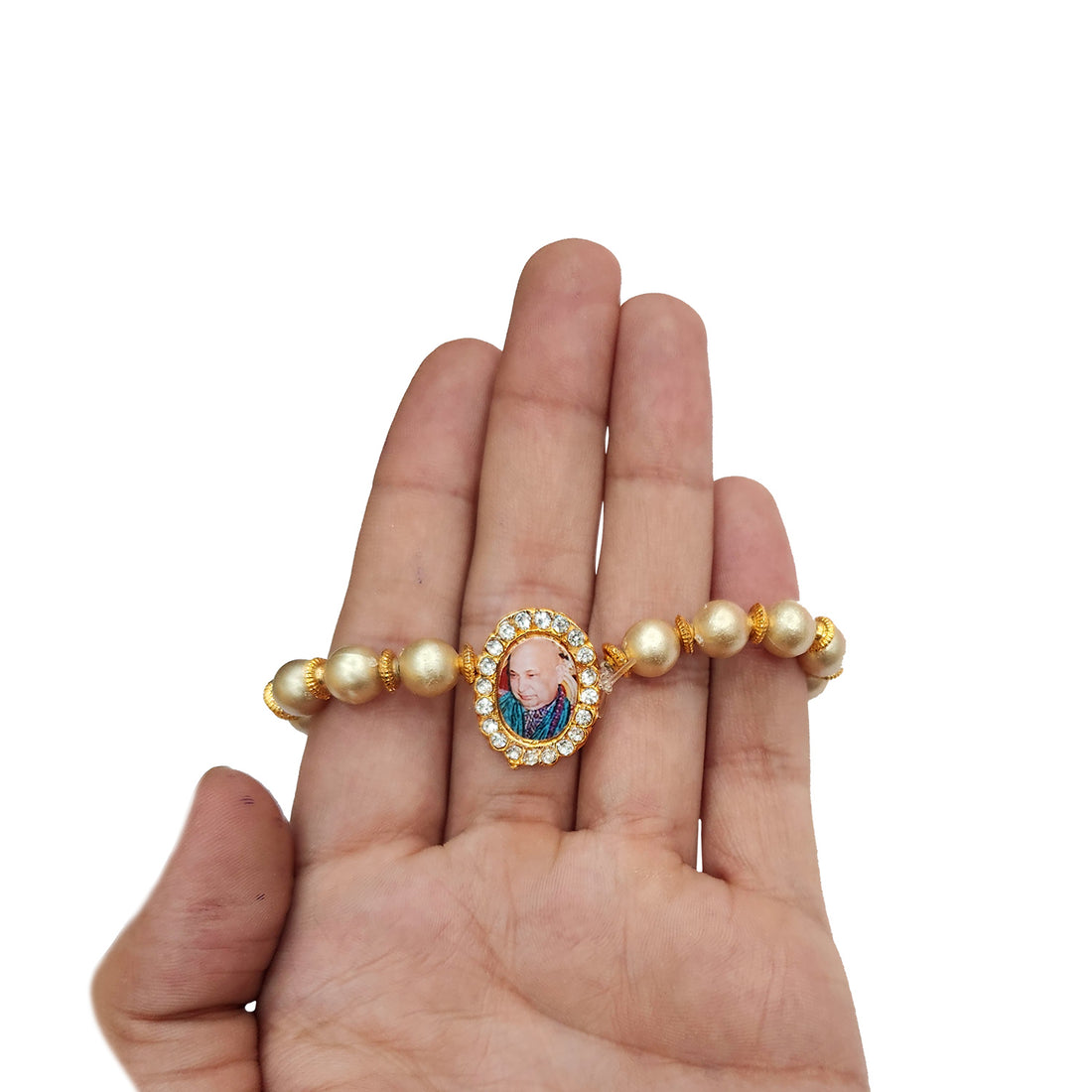 Pista Green Beaded Guru Ji Maharaj Handmade Bracelets for Men and Women