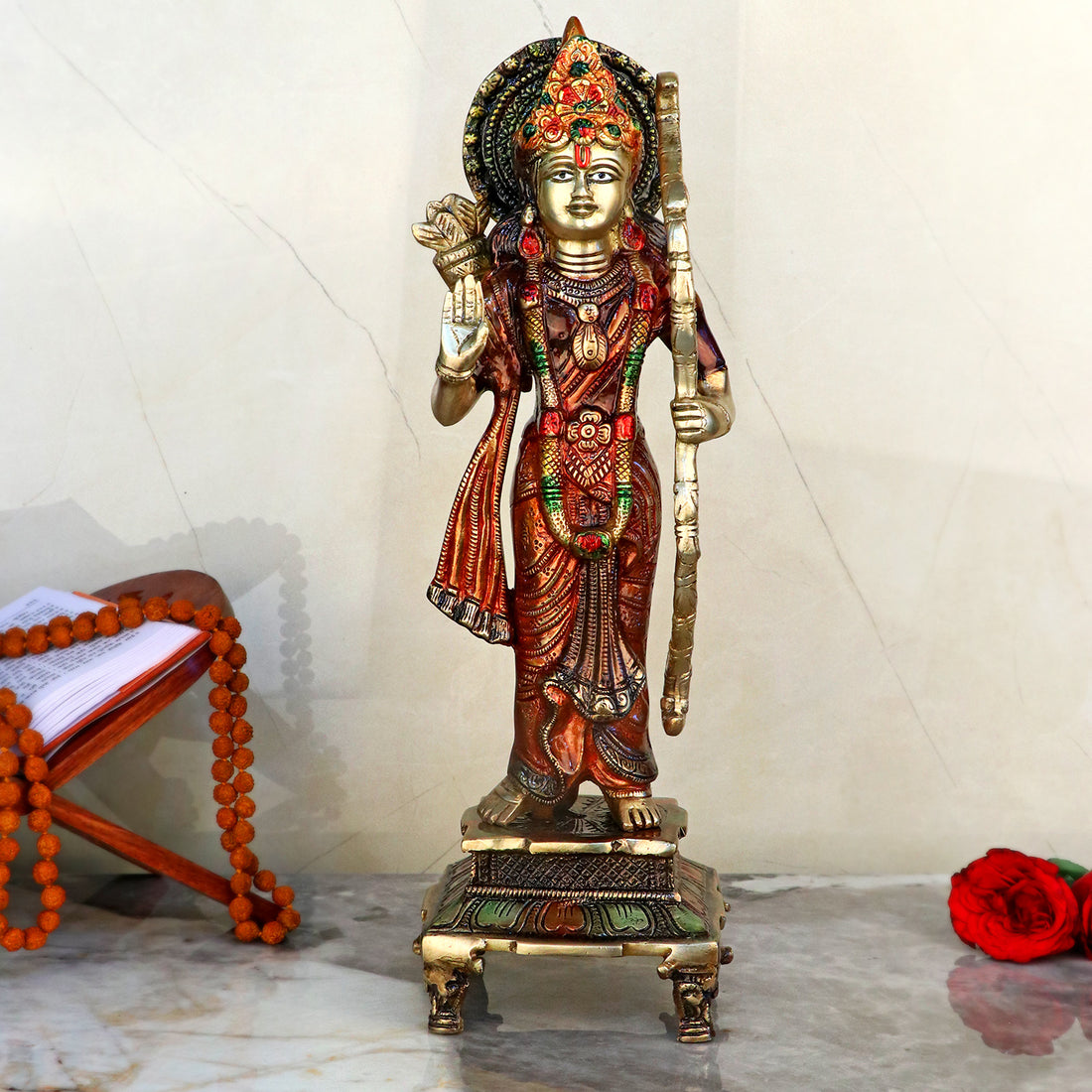 Keeping Ram with Bow Statue is good for Strength. Rama not only strings the bow, but he also snaps it with his strength and victory. In this situation, the bow is more than just a symbol of Rama's great strength; it also acts as a symbol of Rama's goodness, worthiness, and divine origins.