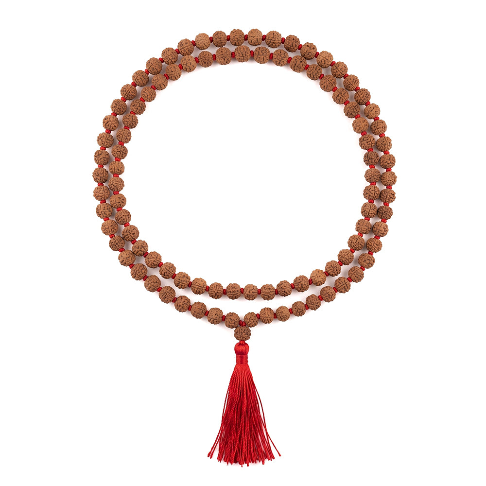 5 Mukhi Pathariya Rudraksh Mala 5mm Certified