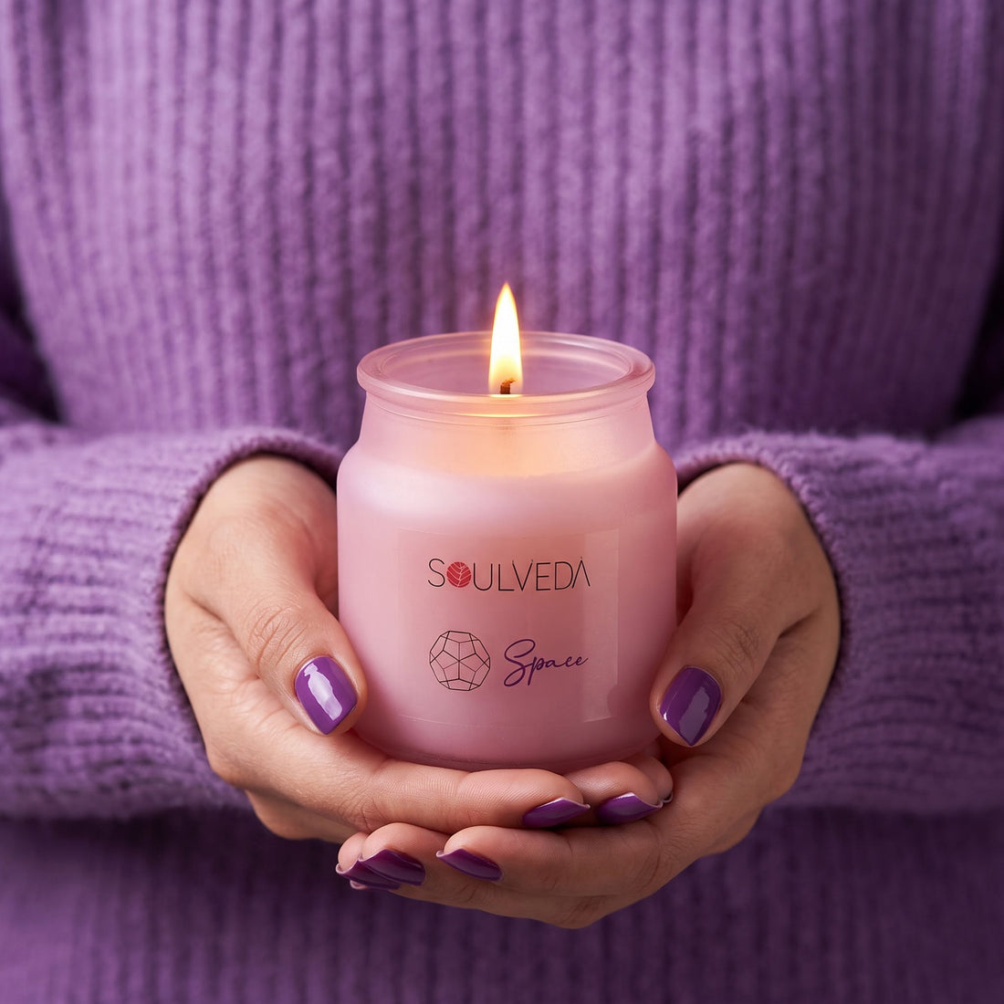 Space - White Musk Scented Glass Jar Candle | 80g