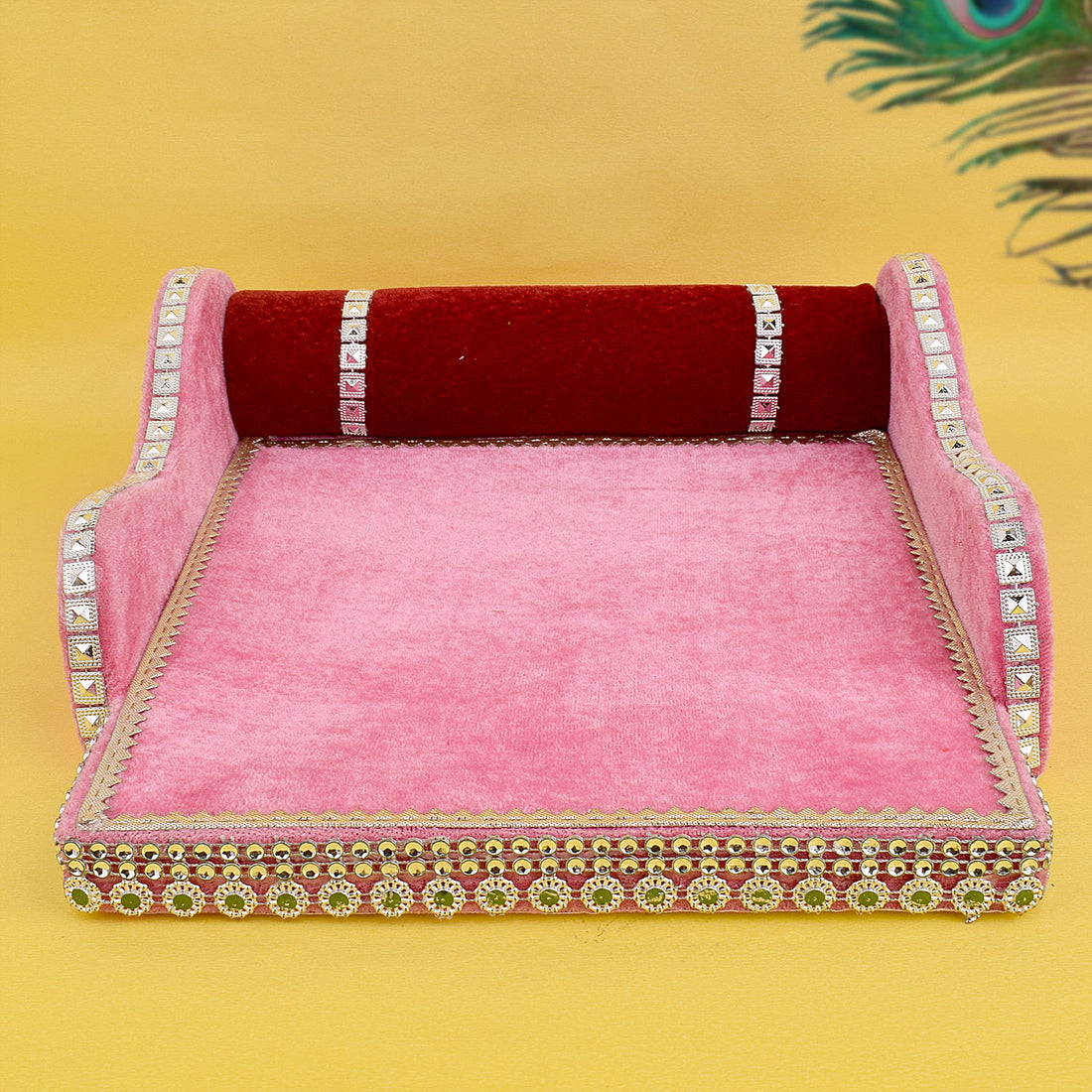 Medium Velvet Bed for Laddu Gopal | India’s Largest Pooja Accessories Brand – www.satvikstore.in