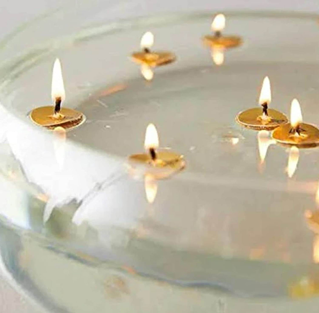 SATVIK 225 Pc Round Floating Wicks for Oil Cups with Cork Disc Holders