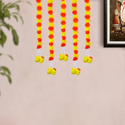 Beautiful Red and Yellow Backdrop Latkan β A vibrant and festive backdrop with a stunning red and yellow color combination, ideal for celebrations and events. Indiaβs Largest Pooja Accessories Brand β www.satvikstore.in