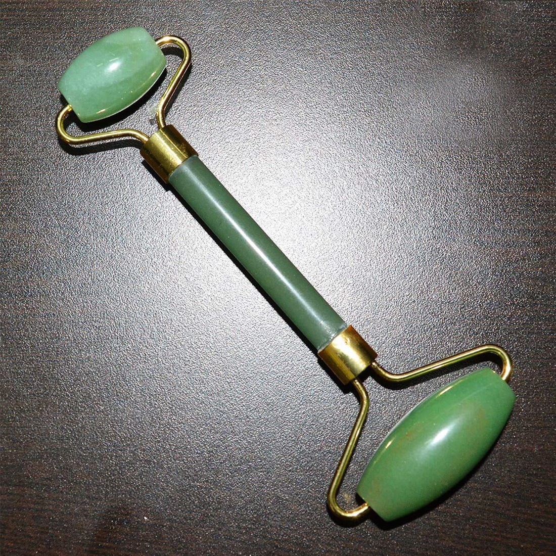 Green Aventurine Jade Face Roller with Gua Sha – Glow & Heal Skin