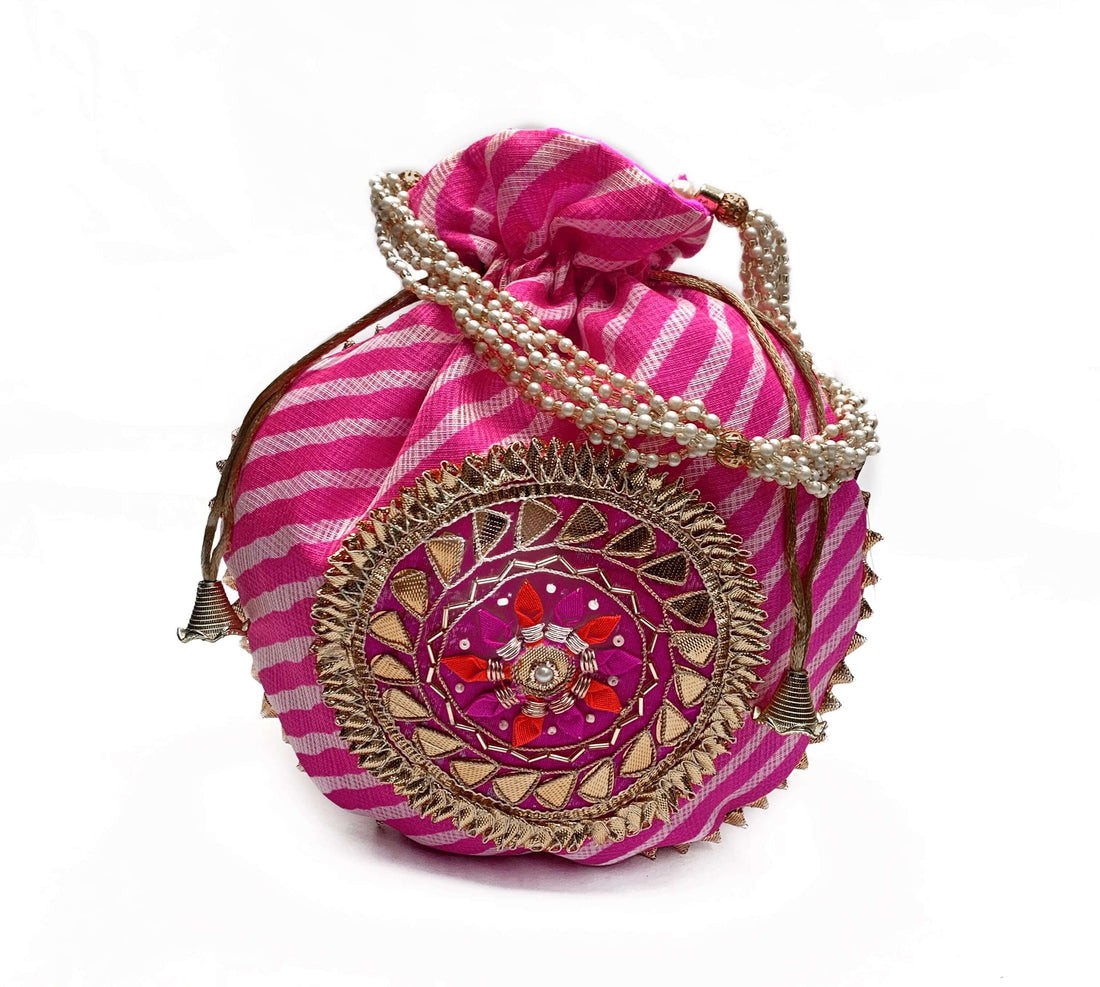 Leheriya Print Women's Potli
