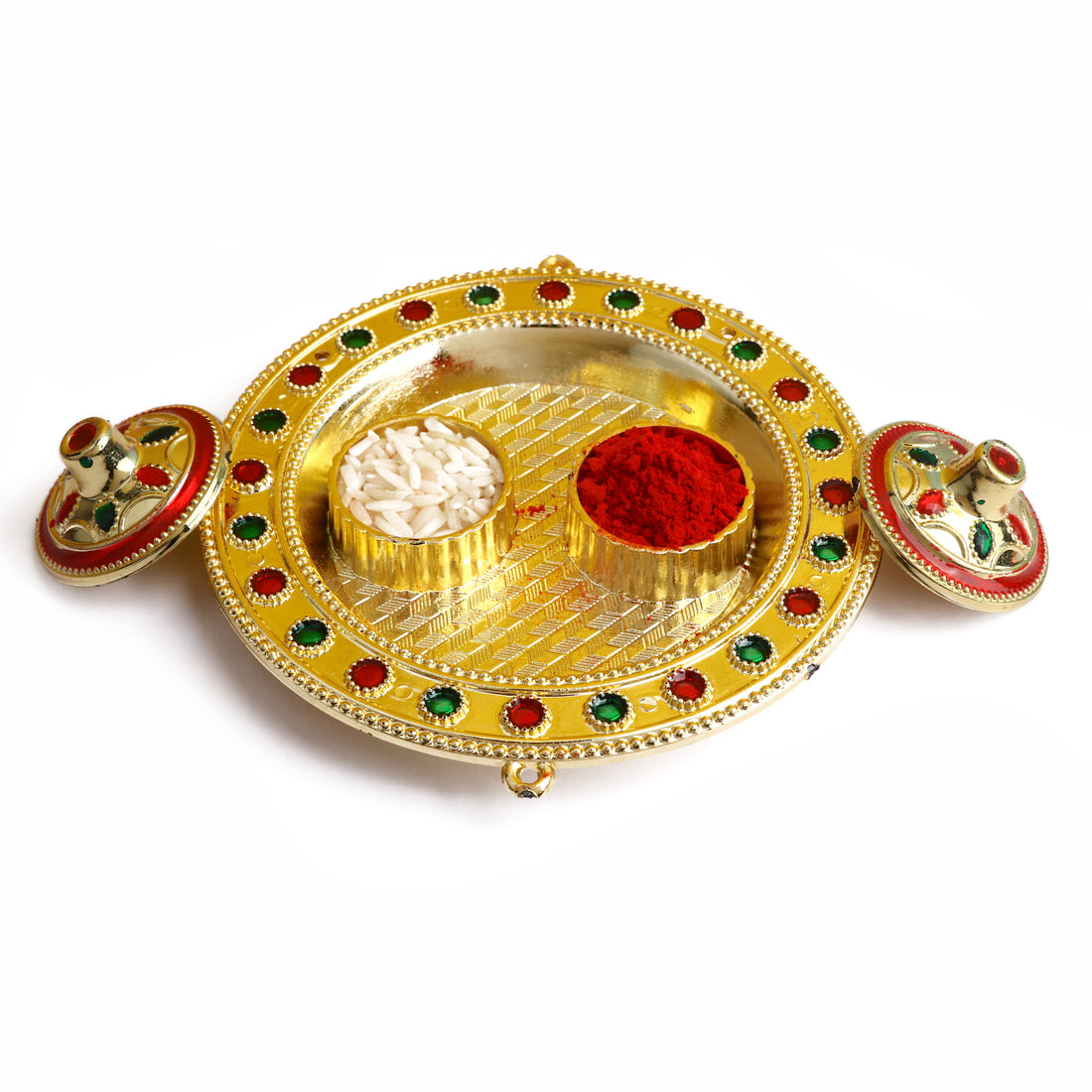 Attractive Round Roli Akshat Platter