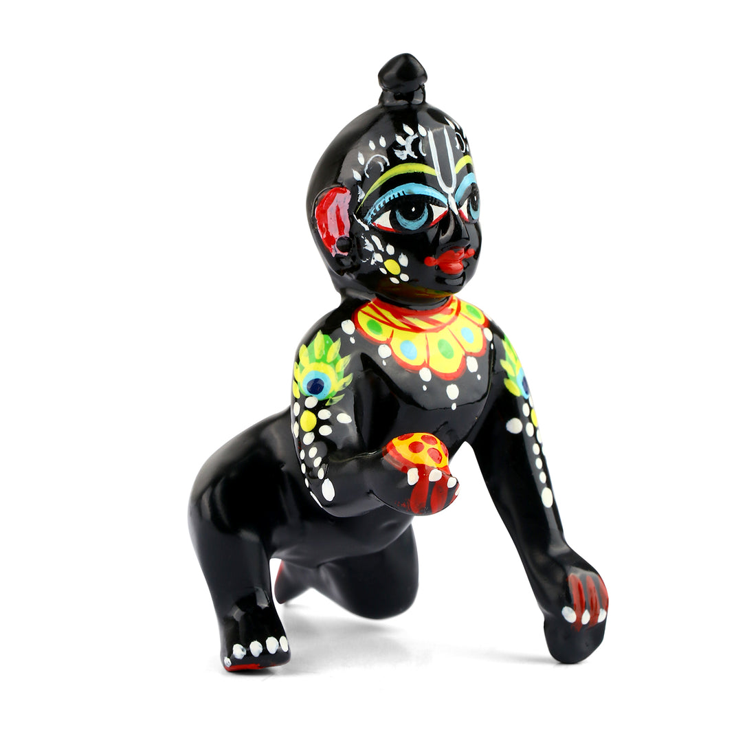 Brass Black Bal Gopal/Laddu Gopal Idol (Sizes Available 0 to 3)