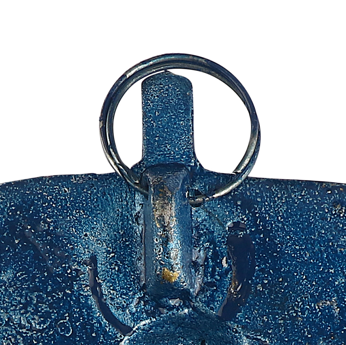 1 Pc Lord Ganesh Face on Leaf Patta Wall Hanging - Blue