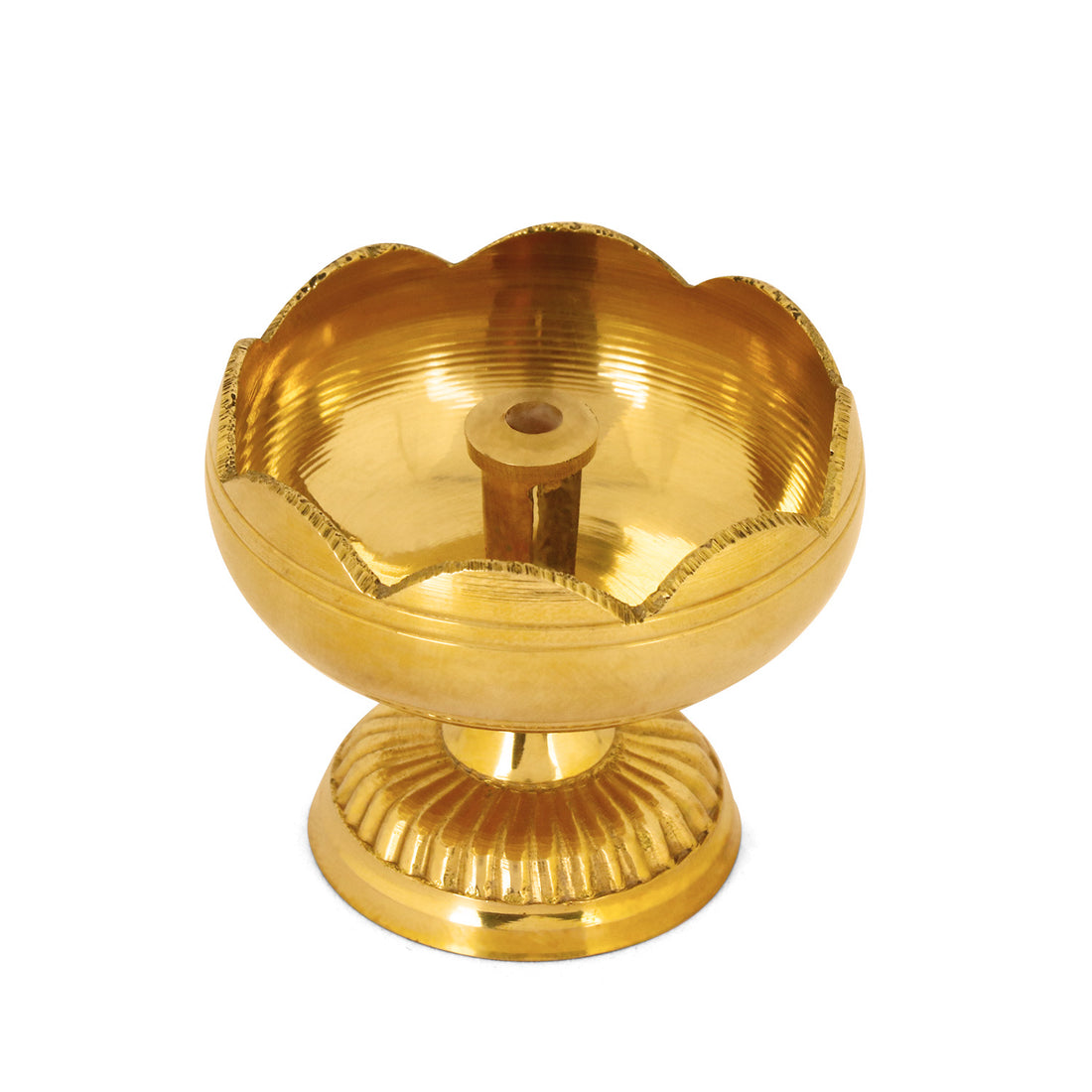 Designer Pure Brass Diya (Small)