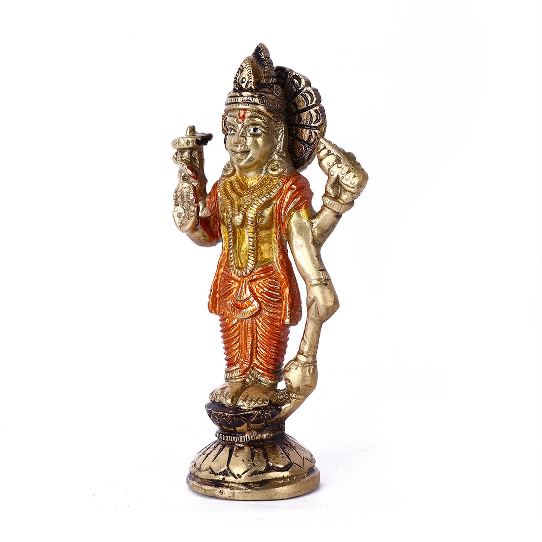 Elegant Brass Standing Lord Vishnu Idol
