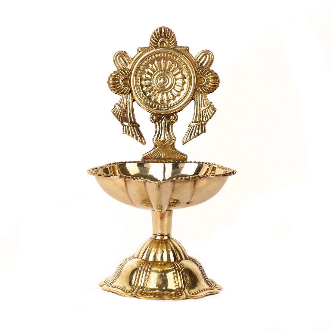 Elegant Designer Chakra Brass Diya