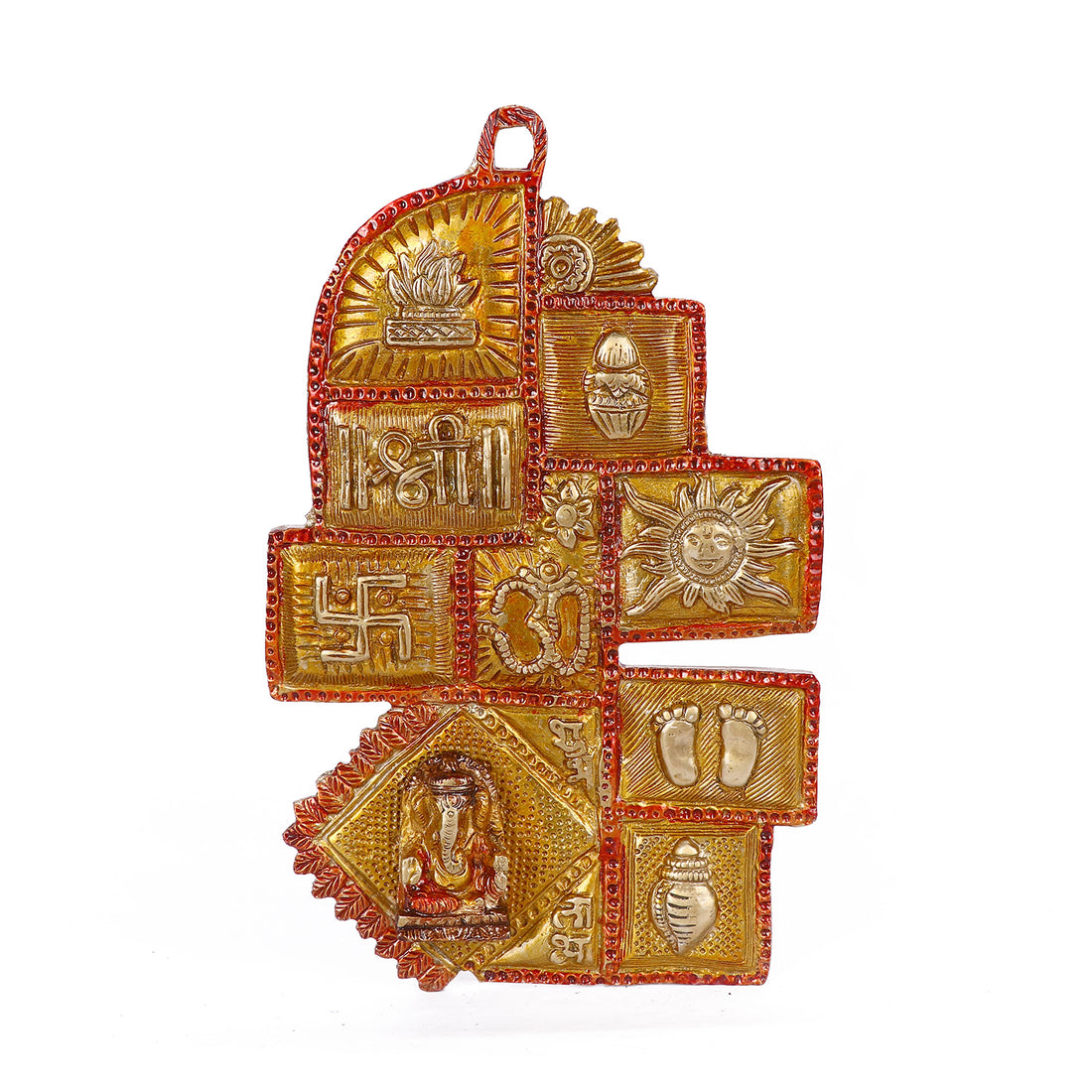 9.4 Inch Pure Brass Vastu Plate Wall Decor