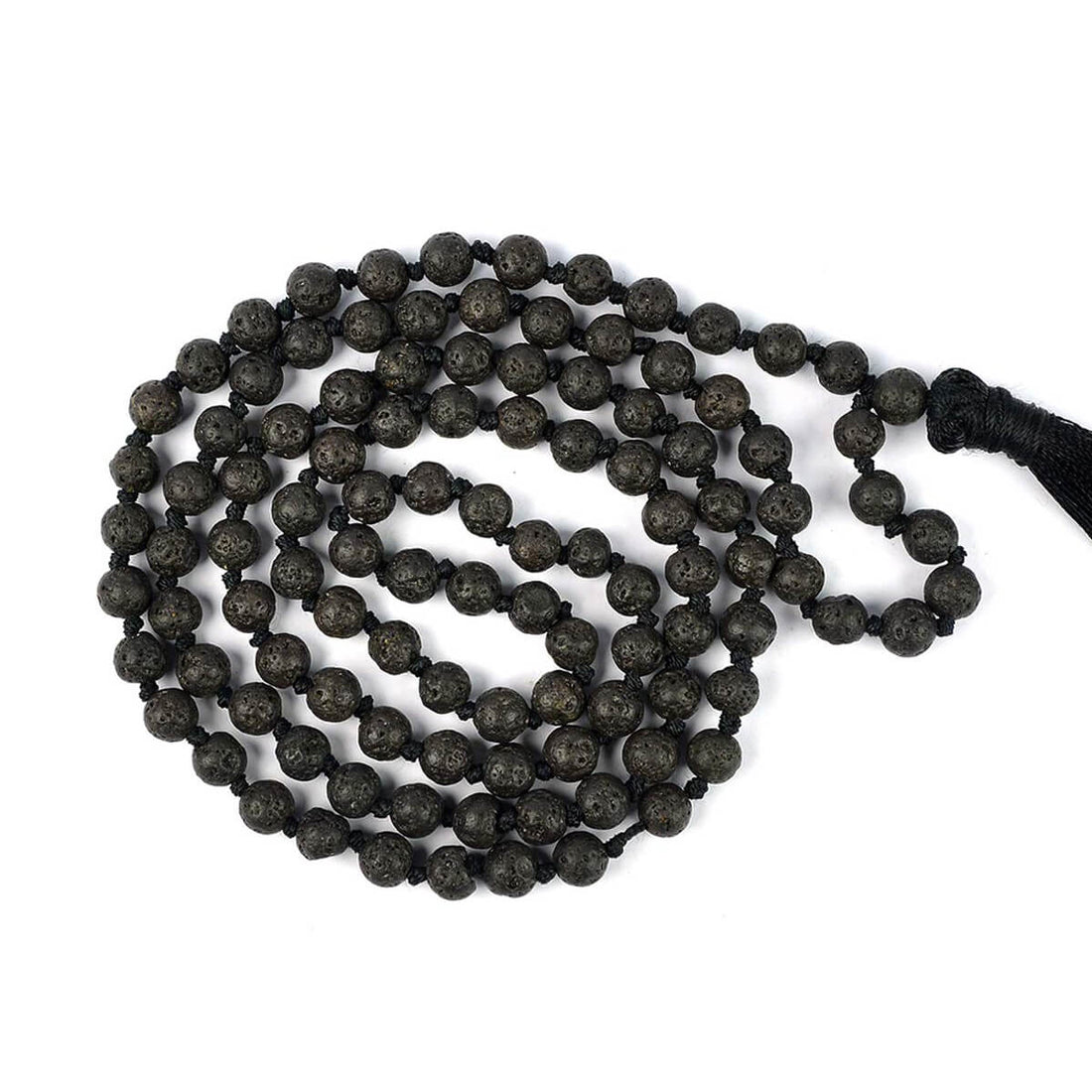 Lava Crystal Mala for Reiki Healing – 6 MM Beads
