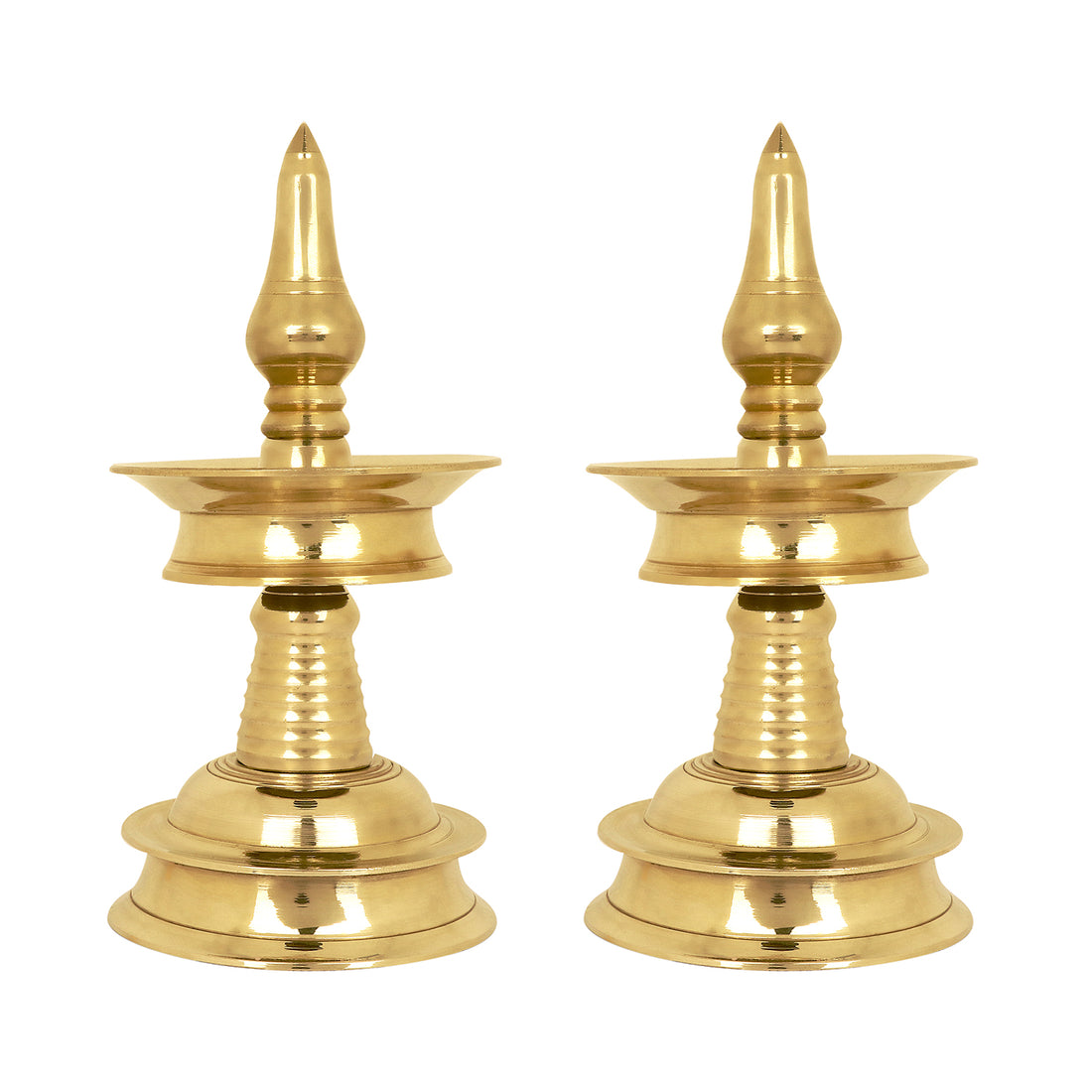 6 Inch Small Brass Kerala Diya. AKP NilaVilakku Deepam
