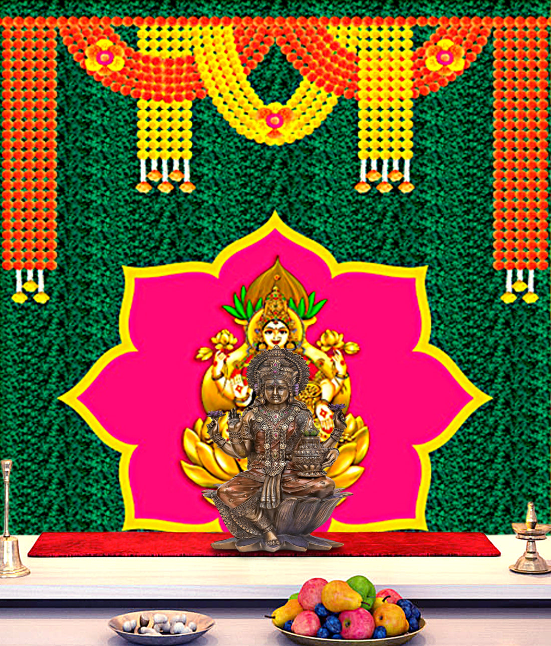 Printed backdrop cloth | India’s Largest Pooja Accessories Brand – www.satvikstore.in