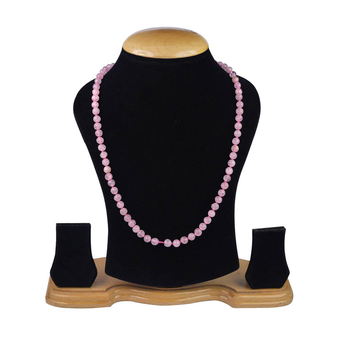 108 Beads Rose Quartz Crystal Jaap Mala for Chakra Healing