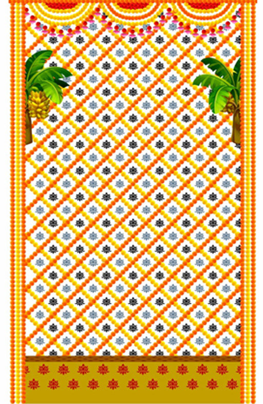 Backdrop Clothes Print Flower Design White Color