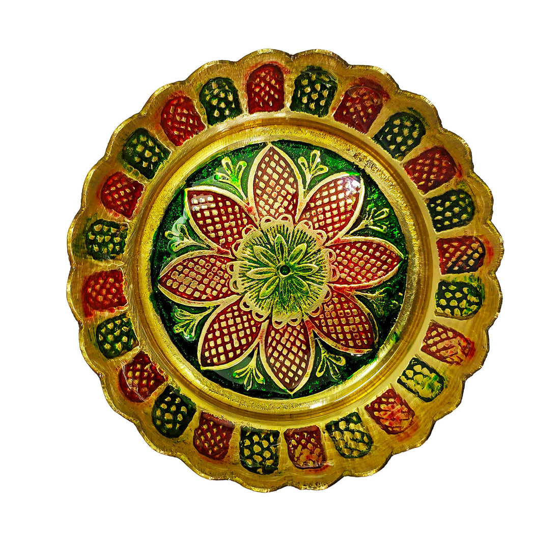 Brass Colored Turtle with Nakashi Plate/Tray (Small)