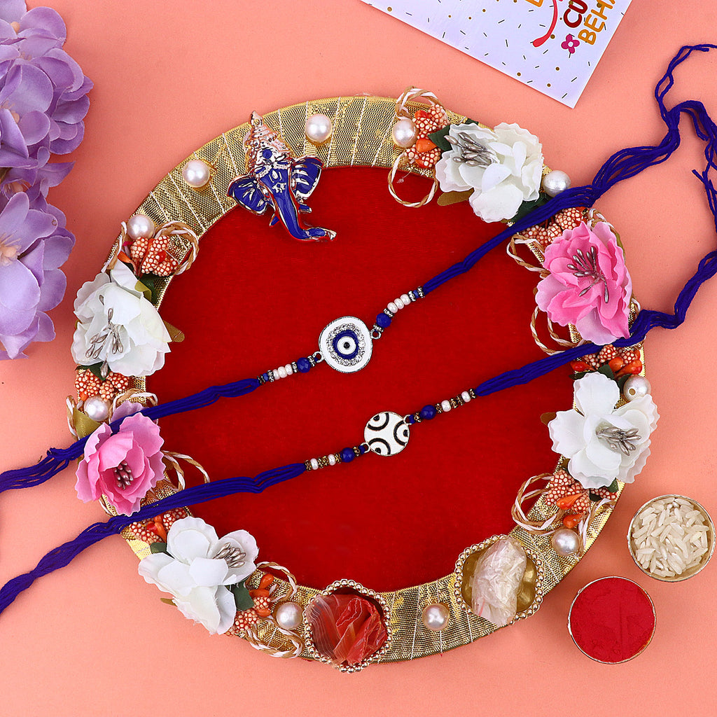 Rakhi With Thali Set