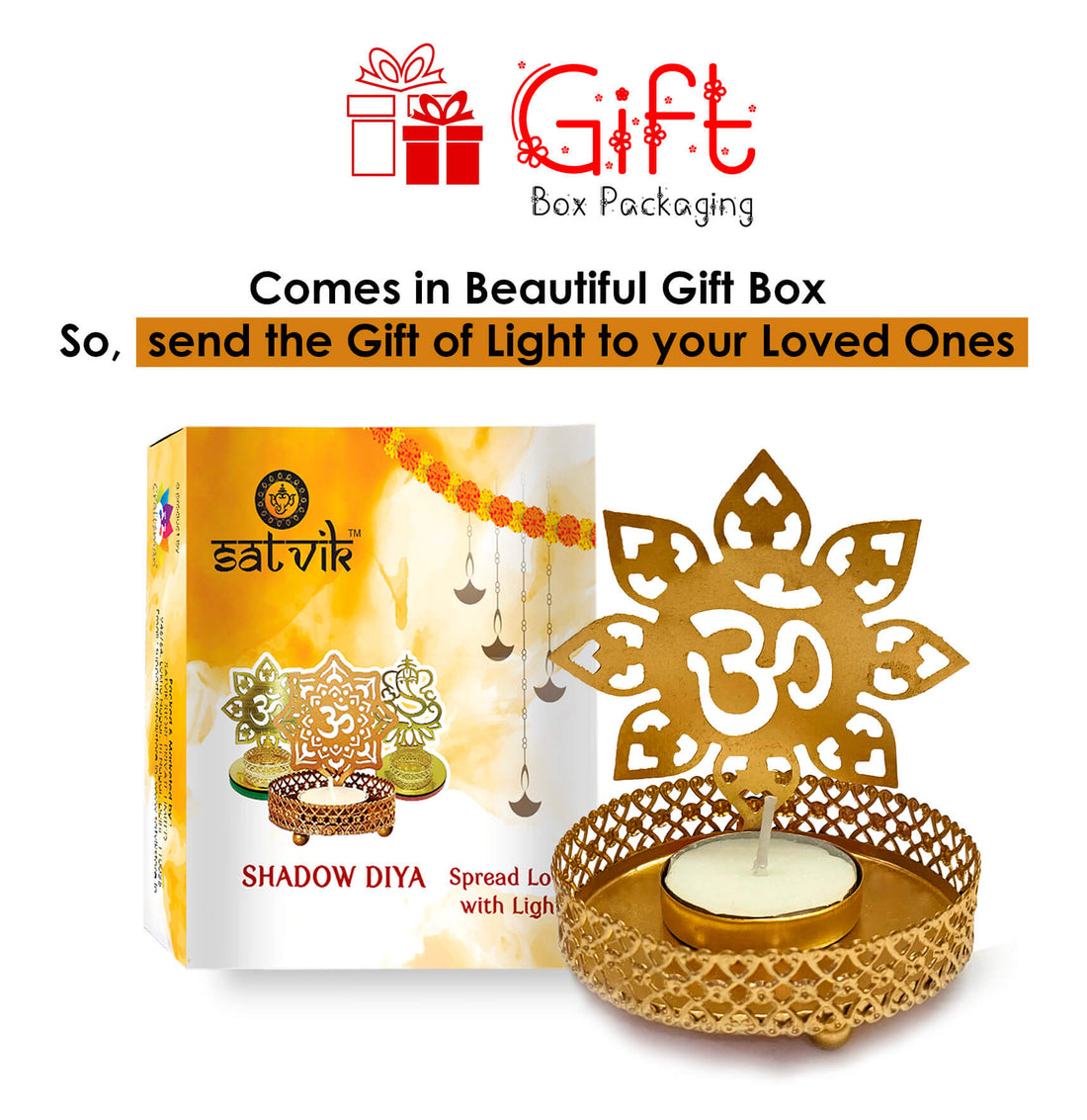 Decorative alluring OM Shadow Diya