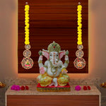 Artificial Marigold Laxmi Ganesha Side Door Wall Hangings