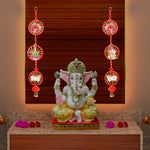 Auspicious Pom Pom Lotus Laxmi Ganesh Cow Side Wall Hangings