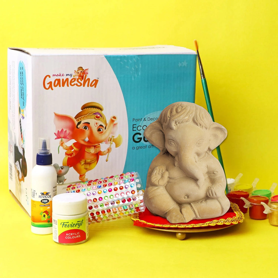 Make My Ganesha Paint and Decorate DIY Kit For Kids Assorted