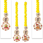 Artificial Marigold Laxmi Ganesha Side Door Wall Hangings