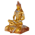 Premium Silver & Gold Shiv Ji Meditating Resin Statue