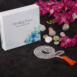 Sphatik Diamond Cut Clear Quartz Crystal 108 Beads Jaap Mala