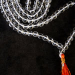 Sphatik Diamond Cut Clear Quartz Crystal 108 Beads Jaap Mala
