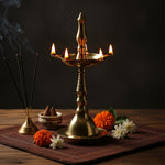 5.5-6 Inch Beautiful Brass Kerala Inauguration Diya Deepam