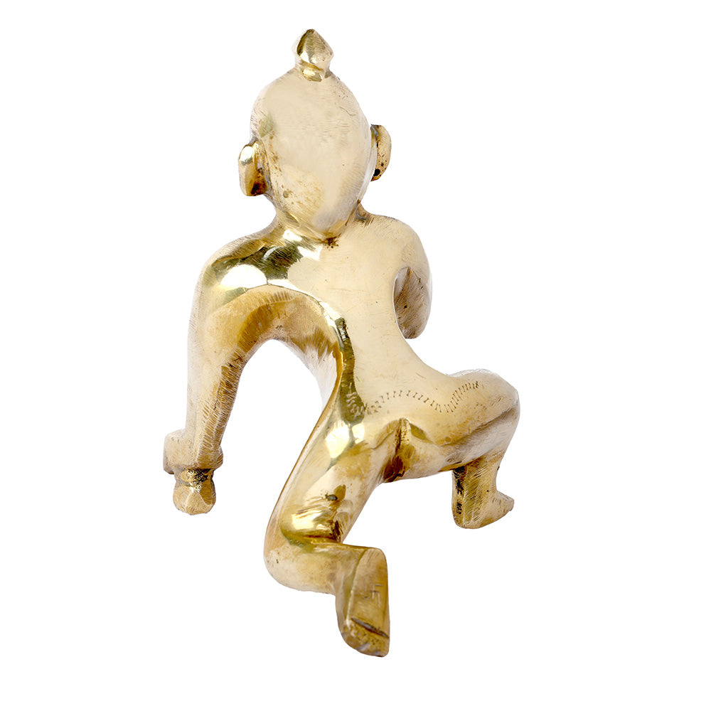 Brass Bal Gopal/Laddu Gopal Idol (Sizes Available 0 to 7)