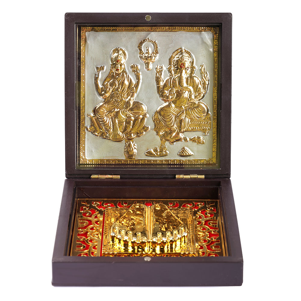 Shree Lakshmi Ganesh Charan Paduka Box - Medium