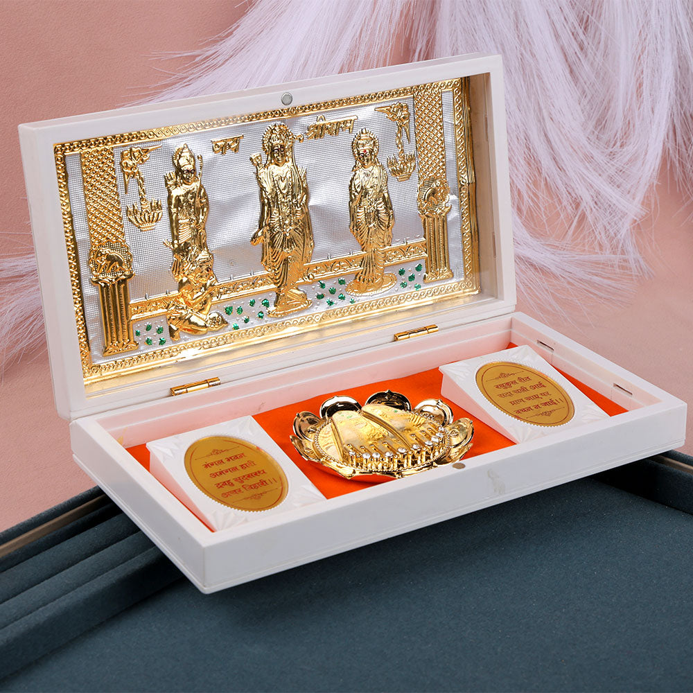 Shree Ram Charan Paduka White Box - Big