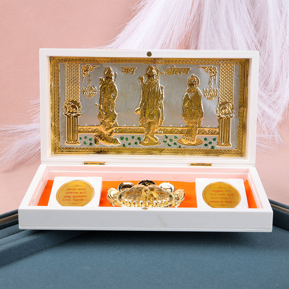 Shree Ram Charan Paduka White Box - Big