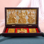 Shree Lakshmi Ganesh & Saraswati Charan Paduka Box - Big
