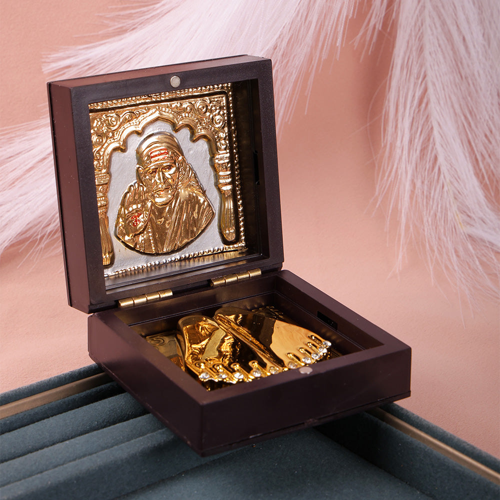 Sai Baba Charan Paduka Box - Small
